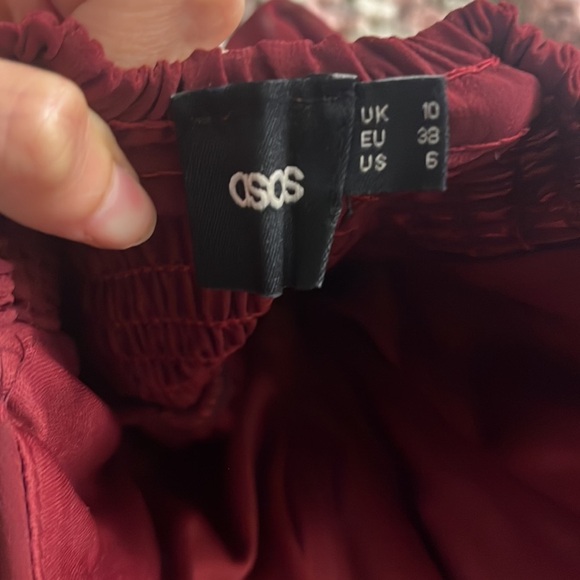 ASOS WEDDING Chiffon Bandeau Midi Dress - Picture 9 of 9